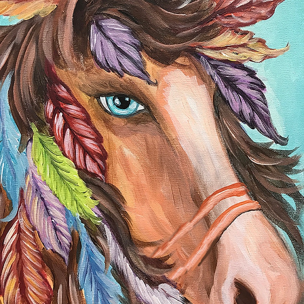 Horse feather tapestry